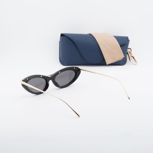 Loewe LW40166I 01A Cat Eye Sunglasses – Black Gold\\Grey main image 9